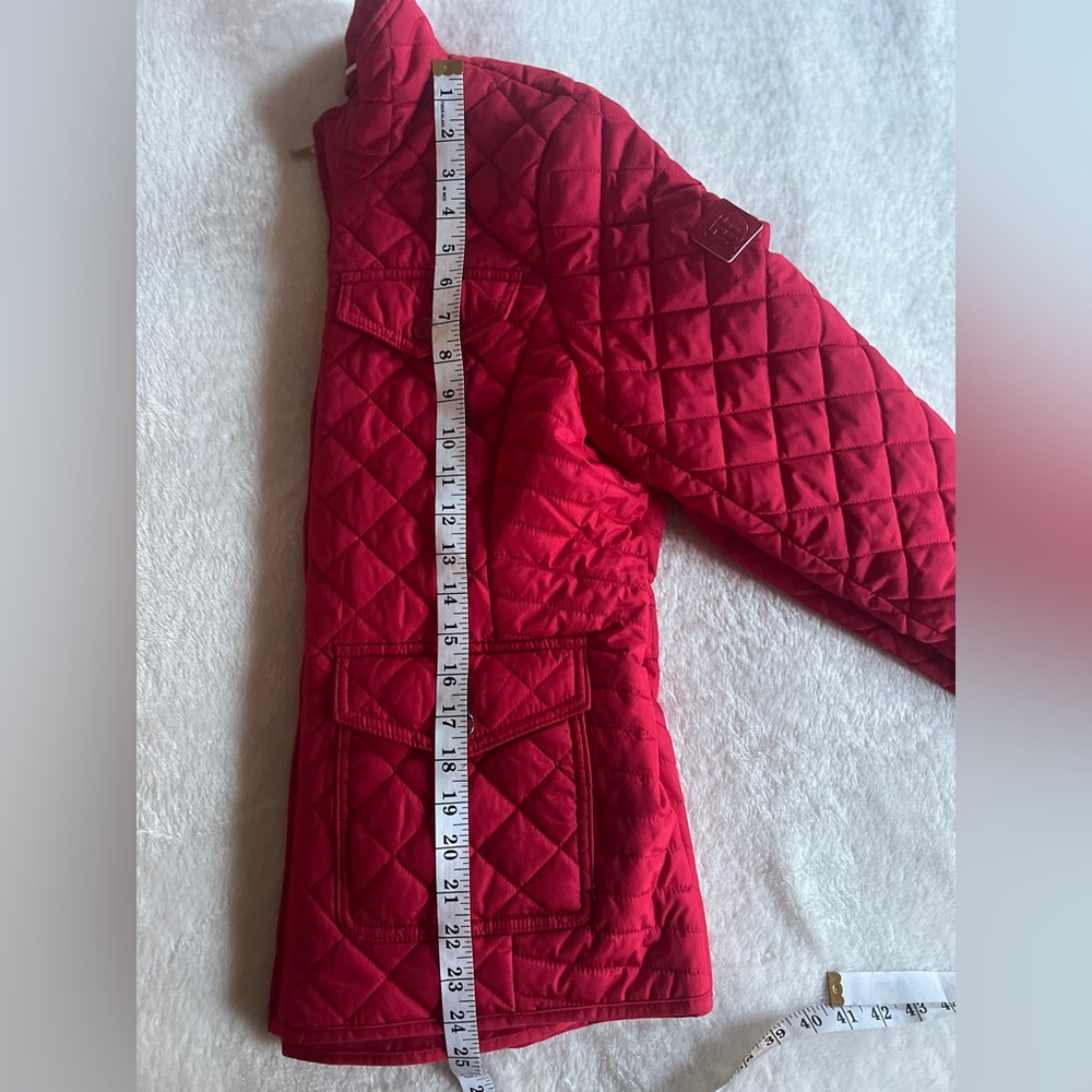 Tommy Hilfiger Women’s Red Quilted Jacket Full Zip size S - Picture 6 of 7